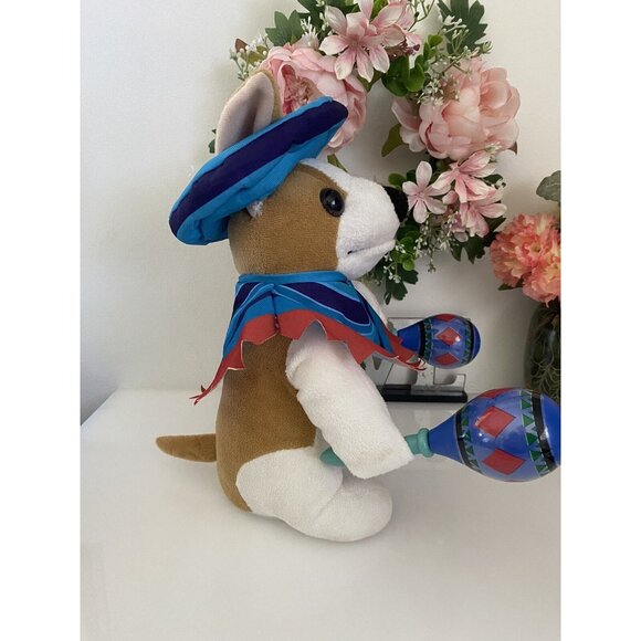 Animated Musical Mariachi Chihuahua Plush Puppy Dog Plays Macarena Works Tested - Picture 8 of 16